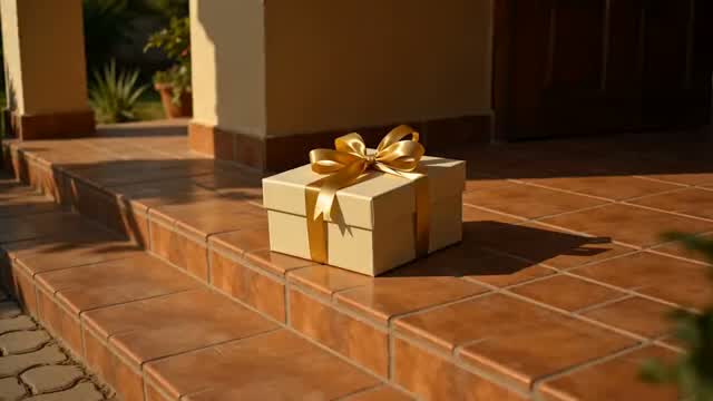 A Zee and Zaa parcel waiting on a sunlit doorstep